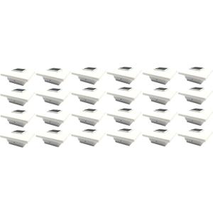 Solar (24-Pack) Low Profile Black/White Will Fit 3.5"X3.5" and 4"x4" Post Deck Cap Fence LED Light (White)