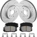 Anpulsero Brake Pads And Rotors Kit Front Compatible with 2010-2017 Chevrolet Equinox, 13-15 Malibu, 321mm(12.6in) Front Rotor FOR 3.6L OR 17 IN Wheels, Automotive Replacement Brake Kits Geomet