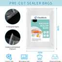 Vacuum Sealer Bags for Food 10"x12" 100 Pcs Seal a Meal Bag, Food Saver Bags Sous Vide Bags Pre-cut Thick BPA-Free Textured Heavy Duty Vacuum Seal, Meat Cheese Dry Goods