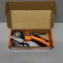 2026 Upgrade Cordless Electric Scissors with 3 Tungsten Steel Blades, 2500mAh Battery, LED Light, High-Torque Motor, Cardboard Cutter for Fabric, Cardboard, Leather, Carpet, Wire Rope Cutters (Orange)