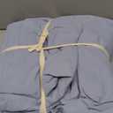 BESTOUCH Sheet Set 100% Washed Cotton Linen Feel Super Soft Comfortable Chic Lightweight 4 Pcs Home Bedding Set Solid Cornflower Blue Twin 