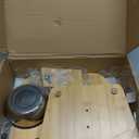 Vantic Elevated Dog Bowls, Adjustable Raised Dog Bowl Stand for Small Puppy and Cats, Sturdy Bamboo Pet Food Feeder with 2 Stainless Steel Dishes, Natural