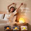 ecozy Sunrise Alarm Clock for Bedroom, White Noise Sound Machine, 26 Soothing Sounds, 17 Night Lights, Bluetooth Speaker, Music-Sync Lights, Wake Up Sunlight for Heavy Sleepers, Adults, Kids - Natural