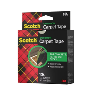 3M Scotch Double-Sided Carpet Tape 1.3 in x 40 ft – Heavy Duty Indoor/Outdoor Rug Gripper for Hardwood, Vinyl, Tile & Concrete Floors – Non-Slip Adhesive for Area Rugs and Mats