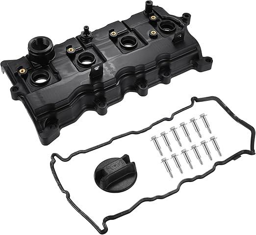 X AUTOHAUX Car Camshaft Engine Valve Cover with Gasket Bolts Kit PCV Valve and Oil Cap NO.13264JA00A/13270JA00A for Nissan Altima 2.5L 20072013