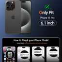 FNTCASE for iPhone 15 Pro Case: Clear Magnetic Phone Cases with Screen Protector Compatible with Magsafe Slim Anti Yellowing Rugged Shockproof Protective Transparent Cell Phone Cover (A-Clear)