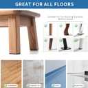 Furniture Pads for Hardwood Floors - 20 Pack Non Skid Furniture Grippers, 2" Square Silicone Anti Slip Pads with Grid Texture, Strong Self-Adhesive Floor Protectors for Sofa, Couch & Heavy Furniture
