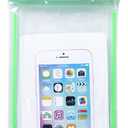 2pcs Glow-in-The-Dark airbag Mobile Phone Dry Bag with Touch Screen Diving Adaptation to iPhone16.15.14.13 Series (Luminous - Green)