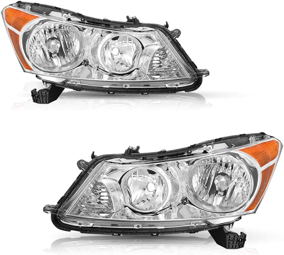 Headlights Assembly LH+RH Replacement for Honda Accord 2008-2012