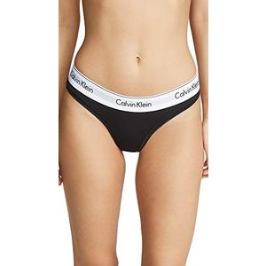 Calvin Klein Women's Modern Cotton Thong, Black, XL