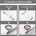 SKOWLL Bathroom Shower Head Slide Bar Wall Mount 26 Inch Shower Slide Bar No Drill, Brushed Nickel Sliding Shower Bar with Adjustable Handheld Shower Head Holder