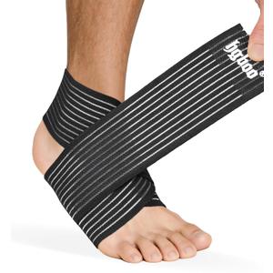 Ankle Brace 2 Pack, Adjustable Compression Support Wrap for Men & Women – Ideal for Sprains, Plantar Fasciitis, Tendonitis, Arthritis – Breathable, Fits in Shoes for Running Sports Gym (Black), One Size