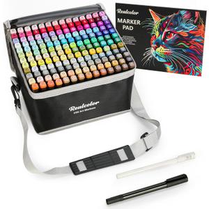 168 Alcohol Markers Set,Dual Tip Art Markers for Adult Coloring, Alcohol Markers Set for Drawing,Coloring,Sketching,Card Making,Illustration, Ideal for Artists, Designers & Crafters
