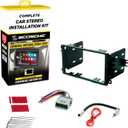 Scosche ICGM8BN Double DIN Radio Installation Dash Kit Compatible with Select 2000-2012 General Motors Vehicles - Complete Basic Aftermarket Car Stereo Install Kit- See Fit Guide Image for Vehicles