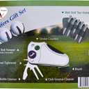 Golfer's Best Golf Gift Set: Tool - Stroke Counter, Divot Tool Repair, Brush, Ball Marker, Cleat Tightener, Club Groove Cleaner Belt Tee Holder Tees Belt Ball Holder - Gift Idea For Men Women (Green, White, Black)