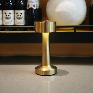 Portable LED Table Lamp, Rechargeable Table Lamp with Touch Dimmable Control, Portable LED Desk Lamp for Indoor Patio Restaurant Living Home (Copper, 1)