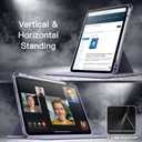 JETech Rotating Case ONLY for iPad Air 11-Inch M4/M3/M2 (2026/2025/2024), iPad Air 5/4 (2022/2020 5th/4th Generation 10.9-Inch), 360 Degree Rotation Protective Stand Cover Clear Back (Purple)