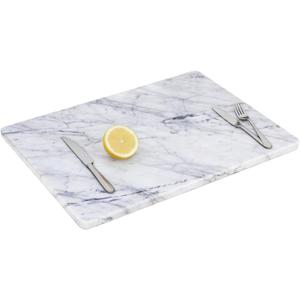 White Carrara Marble Cutting Board for Kitchen, 24 x 20 Inch Extra Large Marble Pastry Slab, Carrara White Stone Cutting Board for Dough Kneading, Baking, Rolling, Cheese
