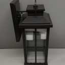 Progress Lighting Williamston Collection 1-Light Clear Glass Antique Bronze Farmhouse Outdoor Large Wall Lantern Light, 18.00x7.00x8.12