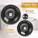4 Pack Black Drip Pans, Compatible with Whirpool Kenmore Frigirate Stove Top Drip Bowls. Include 2 Pcs 6'' Range Replacement Drip Pans and 2 Pcs 8 '' Cooktop Drip Pans