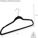 Simplify Slim Velvet Clothes Hangers | 25 Pack | Non-Slip | Shirts | Suit | Pants | Dresses | Garments | Closet Storage & Organization | Durable | Black