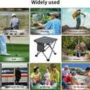 Roptat Camping Stool,Portable Folding Compact Lightweight Stool Seat for Camping Fishing Hiking Gardening Outdoor Walking Backpacking Travelling and Beach with Carry Bag (Grey)