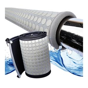Pool Handle Rail Cover - 4 Feet Pool Handrail Covers with Zippers - Slip-Resistant Neoprene Sleeve for Inground Pool Ladders and Stairs, Gray