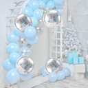 PEUTIER 4pcs Big Disco Ball Balloons, Disco Ball Ballons Decorations Big Disco Ball Balloons Mirror Ball Balloons for 70s Baby Shower Birthday Festival Ceremony Dance Party