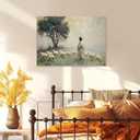 Vintage Jesus and Lamb Canvas Wall Art Jesus Christ The Good Shepherd Picture Wall Decor Christian Bible Stories Spiritual Poster Painting Prints Artwork for Living Room Bedroom Church Prayer Room