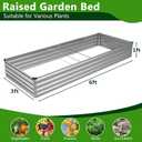 2PCS 6x3x1ft Galvanized Raised Garden Bed Kit,Metal Planter Box for Vegetables,Flowers,Herbs Durable Rust-Resistant Patio Gardening Beds,Silver