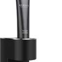 Automatic Toothpaste Dispenser Wall Mounted: Black Electric 6 Adjustable Levels Auto Toothpaste Squeezer Smart Rechargeable Touchless for Kids Adults - Bathroom - Replaceable Parts