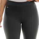 Zac & Rachel Womens Pull on Ankle Pant with Metal Tab (Black, XXXL)