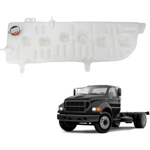 F81Z-8A080-AA Radiator Overflow Coolant Reservoir Tank Compatible with Ford Truck F650 F750 2000-2003 for Ford F12000 F14000 F16000 1998-2005,Replace Part Number F81Z8A080AA F81A-8A080-AD