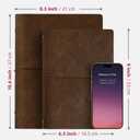 Vienrose Photo Album Scrapbook Kit, 9x6.5 Inch, 60 Pages, Dark Brown