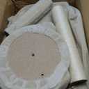 Small Cat Tree Tower with Sisal Scratching Post for Indoor Cats, Cat Condo Cave House with Perch and Playful Toy Feather, Beige (21.25x14.17x33 inch)