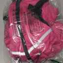 BRKURLEG Dog Winter Coat with Harness Built in, Winter Dog Jacket for Small and Medium Dogs, Small Dogs Snowsuit Reflective Windproof Cold Weather Coat, Puppy Warm Fleece Coats, Hot Pink, M