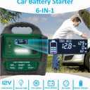 Jump Starter with Air Compressor, 1800 Amp Car Battery Jump Starter 100 PSI Tire Inflator, 10000 mAh 12V Lead-Acid Battery Booster (Up to 5L Gas or 5L Diesel)