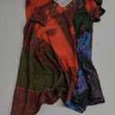 Womens Basic Casual T-Shirts Ring Hole V Neck Petal Short Sleeve Tops Loose Comfy Tunic Tops 2XL