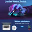 Wireless Gaming Mouse, Rechargeable Wireless Computer Mouse with Type-C Fast Charging, Ergonomic Mouse with 3 Adjustable DPI, 6 Silent Buttons, LED Light, Long Battery Life for Laptop, PC, Mac