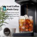 KIDISLE Hot & Iced Single Serve Coffee Maker for K Cup & Grounds, 616oz Brew Sizes, 40oz Water Tank, Reusable Pod Filter, Easy-to-Use for Home, Office, Dorm, Black