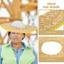 Hard Hat Sun Shade Straw Visor Lightweight Breathable Full Brim Sunshield for Outdoor Work Construction Safety