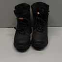 SHULOOK Men's Snow Boots Waterproof Warm Fur Lined Winter Hiking Boot Non-slip Outdoor Ankle High-top Shoes Work Hiker Trekking Trail (8.5, Black)