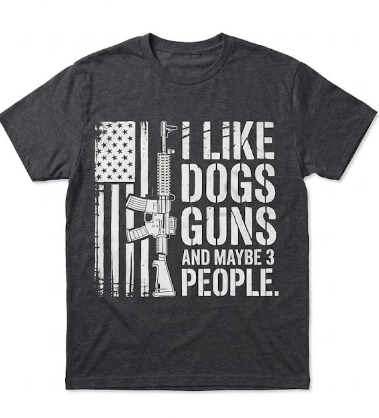 T-shirt I Like Gods, Guans and Maybe 3 People, 2XL Gray