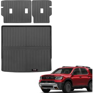 Custom for 2026 Honda Passport Cargo Mats Trunk Liner and Rear Seat Backrest Mats All Weather TPE Protection Mat Accessories (for 2026 Honda Passport)