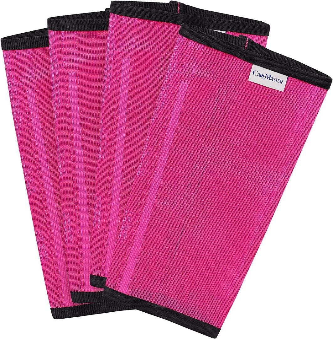 Fine Mesh Fly Boots Loose Fitting & Non-Slip Horse Fly Leggings No More Horsefly Nuisance Greatly Reduce Stomping Breathable with Natural Air Flow (Set of 4) (Mini, Magenta)