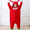 Unisex Animal Onesie Pajamas One Piece Cosplay Costume for Halloween (Red, S)