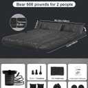 Umbrauto SUV Air Mattress for Trunk: Upgraded Car Camping Mattress with Flocked Surface and Extra Thick Bottom, Van Sleeping Bed for Back Seat with Pump, Nozzle, Repair Patch, Carry Bag