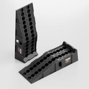 16000lb Car Ramps for Oil Changes,11.1" Max Wide Path for SUV&Truck
Ideal for Vehicles with Wider Tires. Heavy Duty 7.1" Lift for Large SUVs & Trucks, 2 Pack