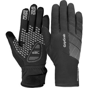 GripGrab Ride Waterproof Winter Cycling Gloves Windproof Thermal Padded Fleece Lined Cold Weather Warm Bicycle Glove (Large, Black)
