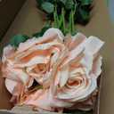 ATFL Blush Flowers,12 Pcs Blush Pink Roses,Light Pink Artificial,Flower Diameter 4'',Artificial Roses with Stems for Wedding Arrangement Centerpieces Party Home Table Decorations(Blush Pink)